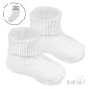 S901-W: 2 Pack White Turnover Socks (0-3m)